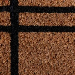 Doormats-Kirkland's Home Modern Farmhouse Plaid Coir Doormat Tan/Black