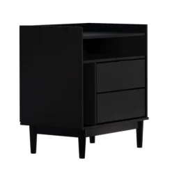 Nightstands-Kirkland's Home Modern Frame Wood Nightstand Black