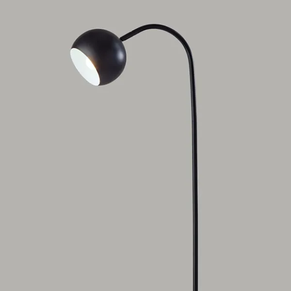 Floor Lamps-Kirkland's Home Modern Globe Shade Floor Lamp Black