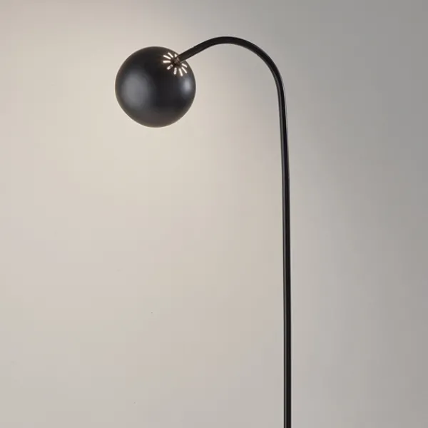 Floor Lamps-Kirkland's Home Modern Globe Shade Floor Lamp Black