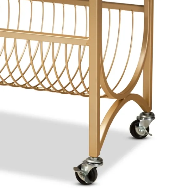 Kitchen Islands & Bar Carts-Kirkland's Home Modern Marble Deco Bar Cart