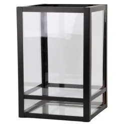 Lanterns-Kirkland's Home Modern Metal Lantern, 6 In. Black