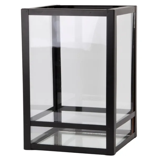 Lanterns-Kirkland's Home Modern Metal Lantern, 6 In. Black
