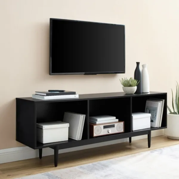 Console Tables-Kirkland's Home Modern Wood Console Table, 60 In. Black