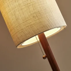 Floor Lamps-Kirkland's Home Modern Wood Emma Floor Lamp Tan