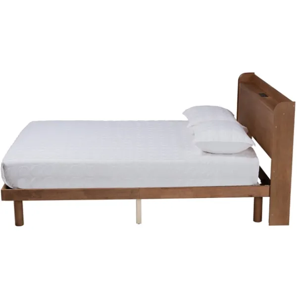 Beds & Headboards-Kirkland's Home Modern Wood Full Platform Bed Brown