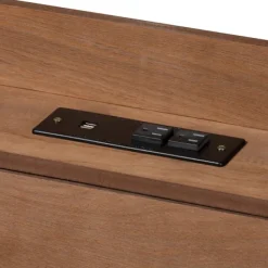 Beds & Headboards-Kirkland's Home Modern Wood Full Platform Bed Brown