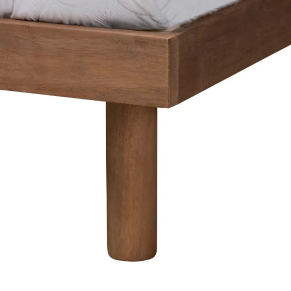 Beds & Headboards-Kirkland's Home Modern Wood Queen Platform Bed Brown