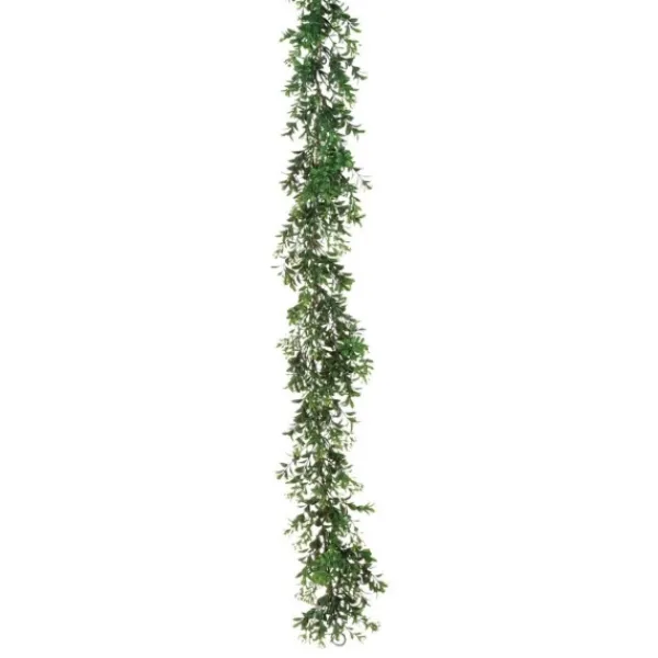 Arrangements & Greenery-Kirkland's Home Monochromatic Boxwood Garland, 72 In. Green