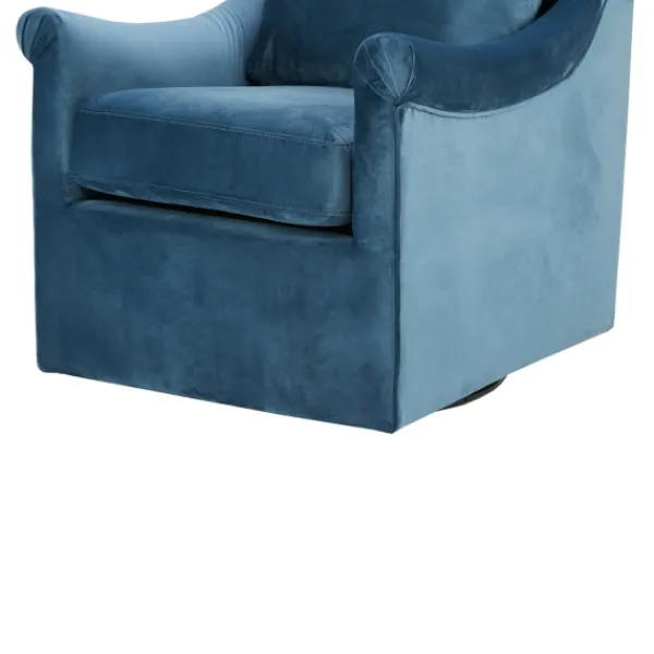 Accent Chairs-Kirkland's Home Mora Swivel Accent Chair Blue
