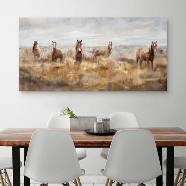 Canvas Art-Kirkland's Home Morning Herd Canvas Art Print Tan
