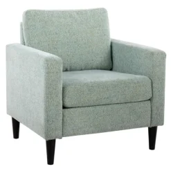 Accent Chairs-Kirkland's Home Mossy Contemporary Upholstered Accent Chair Green
