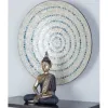 Wall Plaques-Kirkland's Home Mother Of Pearl Coastal Gong Wall Decoration Tan/Blue