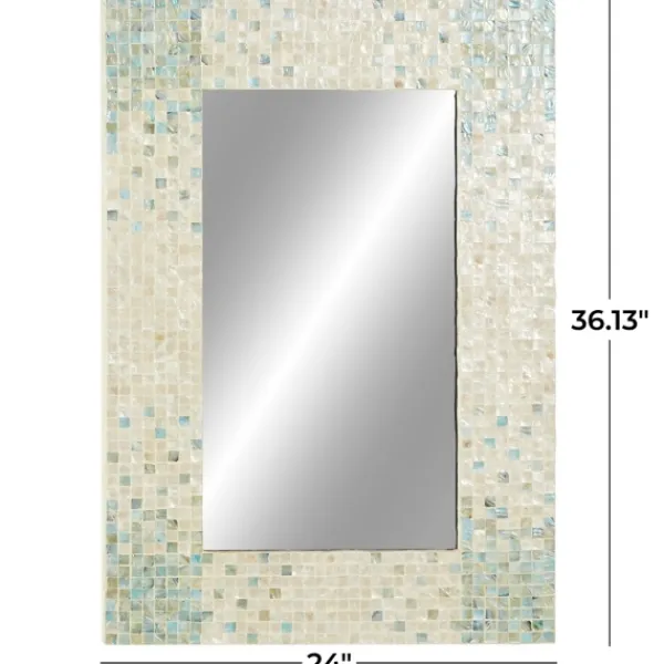 Decorative Mirrors-Kirkland's Home Mother Of Pearl Mosaic Wall Mirror