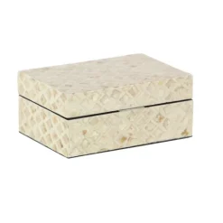 Baskets & Boxes-Kirkland's Home Mother Of Pearl 2-Pc. Box Set Tan/White