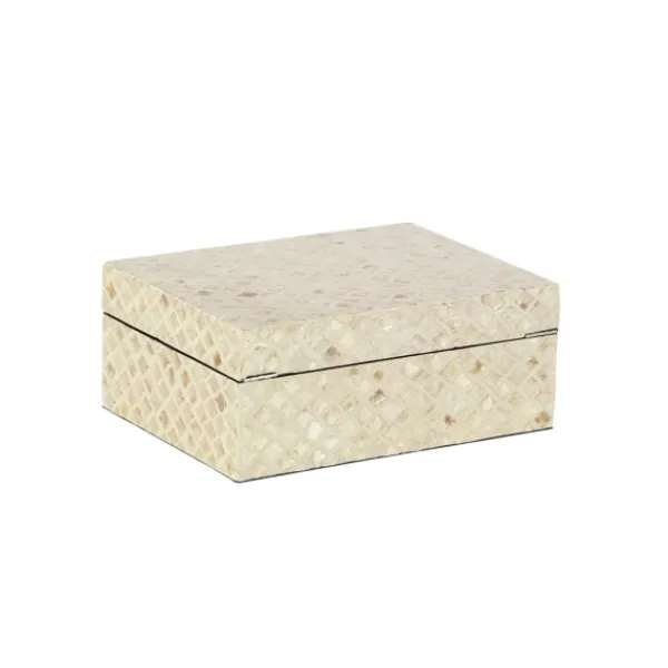 Baskets & Boxes-Kirkland's Home Mother Of Pearl 2-Pc. Box Set Tan/White