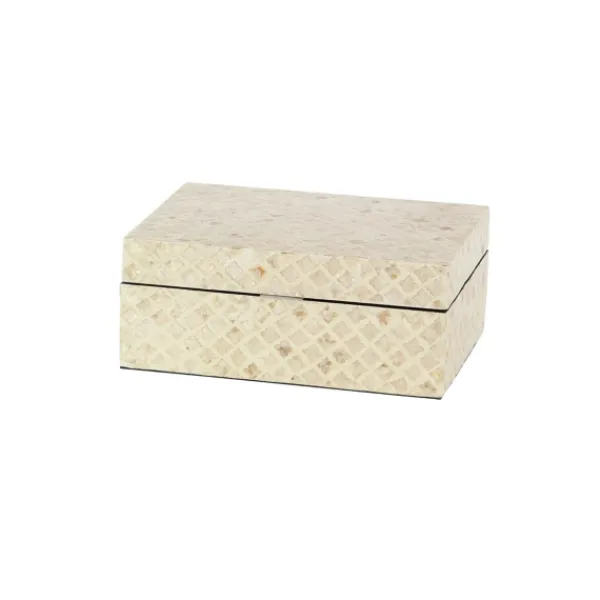Baskets & Boxes-Kirkland's Home Mother Of Pearl 2-Pc. Box Set Tan/White