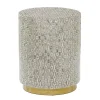 Accent & End Tables-Kirkland's Home Mother Of Pearl Sells Wood Base Accent Table Gray
