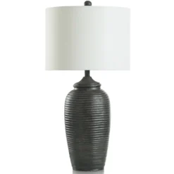 Table Lamps-Kirkland's Home Mottled Ridge Table Lamp Black