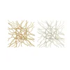 Wall Plaques-Kirkland's Home Multicolor Metal Abstract Wall Plaques, Set Of 2 Gold/Silver