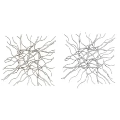 Wall Plaques-Kirkland's Home Multicolor Metal Abstract Wall Plaques, Set Of 2 Gold/Silver
