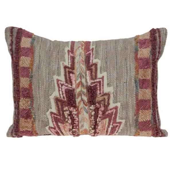 Pillows-Kirkland's Home Multicolor Tapestry Pillow Tan/Red/Multi
