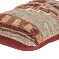 Pillows-Kirkland's Home Multicolor Tapestry Pillow Tan/Red/Multi
