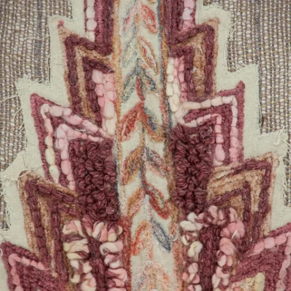 Pillows-Kirkland's Home Multicolor Tapestry Pillow Tan/Red/Multi