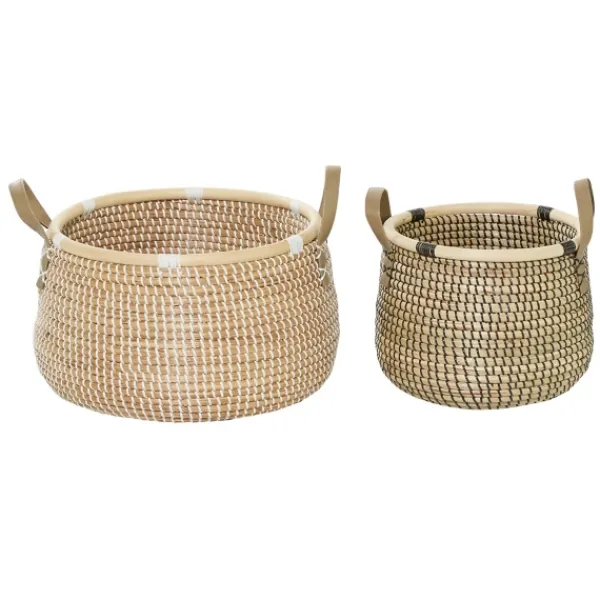 Baskets & Boxes-Kirkland's Home Multicolor Wooden Baskets, Set Of 2 Tan
