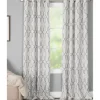 Curtains & Drapes-Kirkland's Home Mushroom Interlock Single Curtain Panel, 84 In. Gray/Ivory