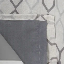 Curtains & Drapes-Kirkland's Home Mushroom Interlock Single Curtain Panel, 84 In. Gray/Ivory