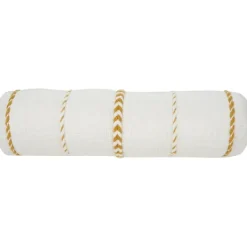 Pillows-Kirkland's Home Mustard Braided Twist Lumbar Throw Pillow Yellow/White