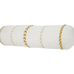 Pillows-Kirkland's Home Mustard Braided Twist Lumbar Throw Pillow Yellow/White