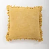 Pillows-Kirkland's Home Mustard Chambray Ruffle Edge Pillow Yellow