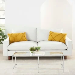 Pillows-Kirkland's Home Mustard Tufted Diamond Lumbar Pillows, Set Of 2 Yellow