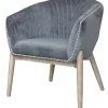 Accent Chairs-Kirkland's Home Nadia Velvet Club Chair Gray