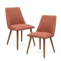 Dining Chairs-Kirkland's Home Nadine Retro Dining Chairs, Set Of 2 Orange