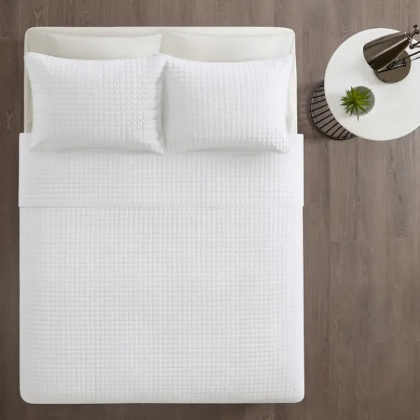 Bedspreads & Coverlets-Kirkland's Home Nash 3-Pc. Reversible Queen Coverlet Set White
