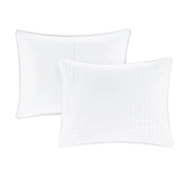 Bedspreads & Coverlets-Kirkland's Home Nash 3-Pc. Reversible Queen Coverlet Set White