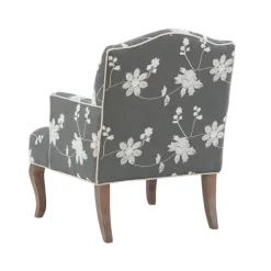 Accent Chairs-Kirkland's Home Natalie Floral Accent Chair Gray/White