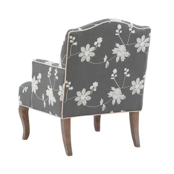 Accent Chairs-Kirkland's Home Natalie Floral Accent Chair Gray/White