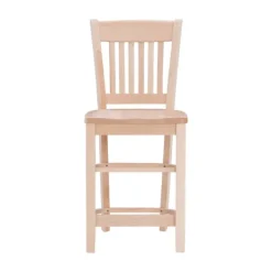 Bar Stools & Counter Height Stools-Kirkland's Home Natie Unfinished Counter Stools, Set Of 2 Tan