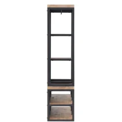 Entryway Furniture-Kirkland's Home Natural Acacia Wood And Metal Hall Tree With Bench