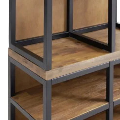 Entryway Furniture-Kirkland's Home Natural Acacia Wood And Metal Hall Tree With Bench