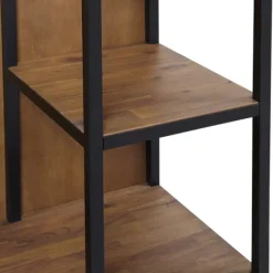 Entryway Furniture-Kirkland's Home Natural Acacia Wood And Metal 5-Shelf Hall Tree