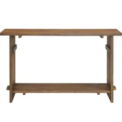 Console Tables-Kirkland's Home Natural Acacia Wood Farmhouse Console