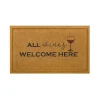Doormats-Kirkland's Home Natural All Wines Welcome Here Doormat Tan