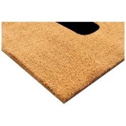 Doormats-Kirkland's Home Natural And Black Coir Hello Doormat, 36X24 In. Tan/Black