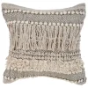 Pillows-Kirkland's Home Natural And Black Cozy Fringe Pillow Black/Ivory