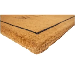 Doormats-Kirkland's Home Natural And Black Welcome Doormat, 48X30 In. Tan/Black